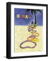 Hawaii-Lei On The Sand-John Fernie-Framed Art Print