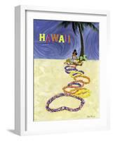 Hawaii-Lei On The Sand-John Fernie-Framed Art Print