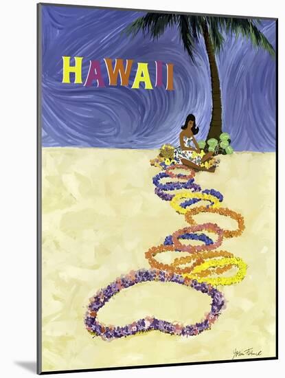 Hawaii-Lei On The Sand-John Fernie-Mounted Art Print