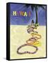 Hawaii-Lei On The Sand-John Fernie-Framed Stretched Canvas