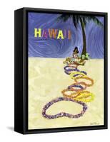Hawaii-Lei On The Sand-John Fernie-Framed Stretched Canvas