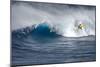 Hawaii Maui. Helicopter Crew Filming Kyle Lenny Surfing Monster Waves at Pe'Ahi Jaws-Janis Miglavs-Mounted Photographic Print