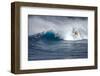 Hawaii Maui. Helicopter Crew Filming Kyle Lenny Surfing Monster Waves at Pe'Ahi Jaws-Janis Miglavs-Framed Photographic Print