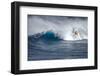 Hawaii Maui. Helicopter Crew Filming Kyle Lenny Surfing Monster Waves at Pe'Ahi Jaws-Janis Miglavs-Framed Photographic Print