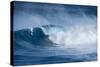 Hawaii, Maui. Kai Lenny Surfing Monster Waves at Pe'Ahi Jaws, North Shore Maui-Janis Miglavs-Stretched Canvas