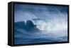 Hawaii, Maui. Kai Lenny Surfing Monster Waves at Pe'Ahi Jaws, North Shore Maui-Janis Miglavs-Framed Stretched Canvas