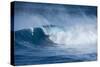 Hawaii, Maui. Kai Lenny Surfing Monster Waves at Pe'Ahi Jaws, North Shore Maui-Janis Miglavs-Stretched Canvas