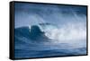 Hawaii, Maui. Kai Lenny Surfing Monster Waves at Pe'Ahi Jaws, North Shore Maui-Janis Miglavs-Framed Stretched Canvas