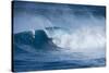 Hawaii, Maui. Kai Lenny Surfing Monster Waves at Pe'Ahi Jaws, North Shore Maui-Janis Miglavs-Stretched Canvas