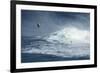 Hawaii, Maui. Niccolo Porcella Windsurfing Monster Waves at Pe'Ahi Jaws, North Shore Maui, Hawaii-Janis Miglavs-Framed Photographic Print