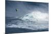 Hawaii, Maui. Niccolo Porcella Windsurfing Monster Waves at Pe'Ahi Jaws, North Shore Maui, Hawaii-Janis Miglavs-Mounted Photographic Print