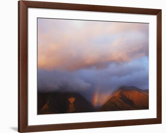 Hawaii, Maui, Rainbow over the Western Mountains of Maui-Christopher Talbot Frank-Framed Photographic Print