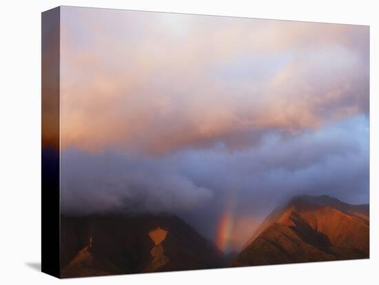 Hawaii, Maui, Rainbow over the Western Mountains of Maui-Christopher Talbot Frank-Stretched Canvas