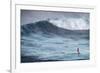 Hawaii, Maui. Robby Naish Windsurfing Monster Waves at Pe'Ahi Jaws, North Shore Maui-Janis Miglavs-Framed Photographic Print