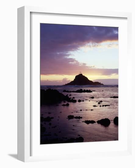 Hawaii, Maui, Three Palm Tree Island at Sunrise in Hana-Christopher Talbot Frank-Framed Photographic Print