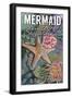 Hawaii - Mermaid Kisses and Starfish Wishes - Tidepool-Lantern Press-Framed Art Print