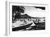 Hawaii - O'ahu Island; Diamond Head from Outrigger Canoe Club-Lantern Press-Framed Art Print