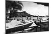 Hawaii - O'ahu Island; Diamond Head from Outrigger Canoe Club-Lantern Press-Mounted Art Print