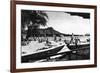 Hawaii - O'ahu Island; Diamond Head from Outrigger Canoe Club-Lantern Press-Framed Art Print