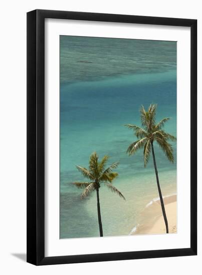 Hawaii, Oahu, Honolulu, Waikiki, Fort Derussy Beach and Palm Trees-David Wall-Framed Photographic Print