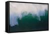 Hawaii, Oahu, Large Waves Along the Pipeline Beach-Terry Eggers-Framed Stretched Canvas