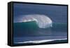 Hawaii, Oahu, Large Waves Along the Pipeline Beach-Terry Eggers-Framed Stretched Canvas