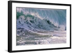 Hawaii, Oahu, Large Waves Along the Pipeline Beach-Terry Eggers-Framed Photographic Print