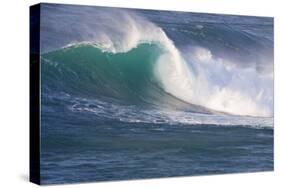 Hawaii, Oahu, Large Waves Along the Pipeline Beach-Terry Eggers-Stretched Canvas