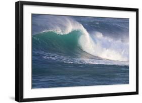 Hawaii, Oahu, Large Waves Along the Pipeline Beach-Terry Eggers-Framed Photographic Print