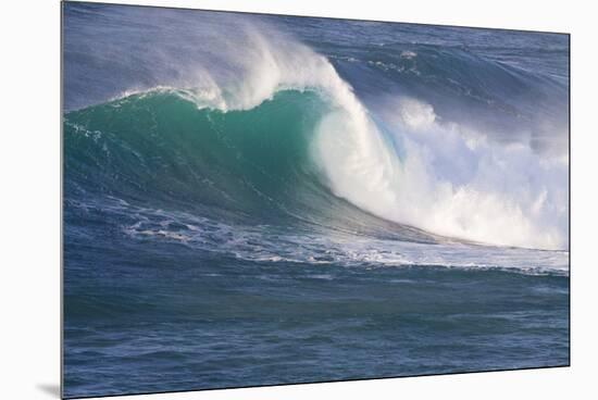 Hawaii, Oahu, Large Waves Along the Pipeline Beach-Terry Eggers-Mounted Premium Photographic Print