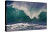 Hawaii, Oahu, Large Waves Along the Pipeline Beach-Terry Eggers-Stretched Canvas