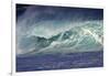 Hawaii, Oahu, Large Waves Along the Pipeline Beach-Terry Eggers-Framed Premium Photographic Print