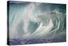 Hawaii, Oahu, Large Waves Along the Pipeline Beach-Terry Eggers-Stretched Canvas