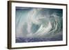 Hawaii, Oahu, Large Waves Along the Pipeline Beach-Terry Eggers-Framed Photographic Print