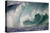 Hawaii, Oahu, Large Waves Along the Pipeline Beach-Terry Eggers-Stretched Canvas