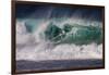 Hawaii, Oahu, Large Waves Along the Pipeline Beach-Terry Eggers-Framed Photographic Print