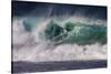 Hawaii, Oahu, Large Waves Along the Pipeline Beach-Terry Eggers-Stretched Canvas