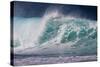 Hawaii, Oahu, Large Waves Along the Pipeline Beach-Terry Eggers-Stretched Canvas