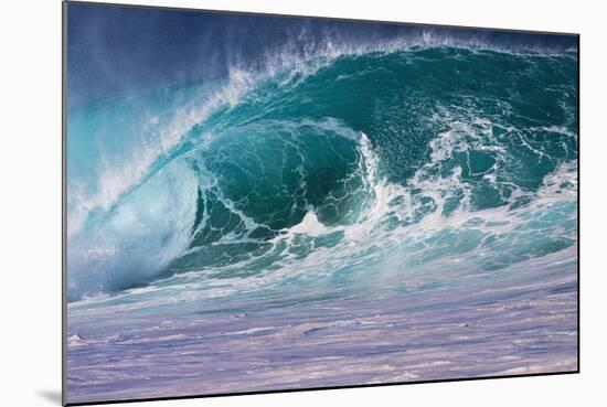 Hawaii, Oahu, Large Waves Along the Pipeline Beach-Terry Eggers-Mounted Photographic Print