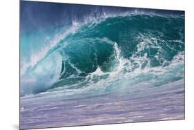 Hawaii, Oahu, Large Waves Along the Pipeline Beach-Terry Eggers-Mounted Premium Photographic Print