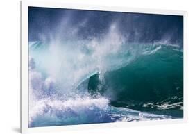 Hawaii, Oahu, Large Waves Along the Pipeline Beach-Terry Eggers-Framed Photographic Print