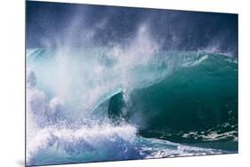 Hawaii, Oahu, Large Waves Along the Pipeline Beach-Terry Eggers-Mounted Premium Photographic Print