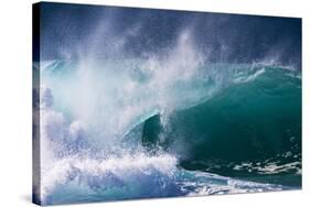 Hawaii, Oahu, Large Waves Along the Pipeline Beach-Terry Eggers-Stretched Canvas