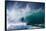 Hawaii, Oahu, Large Waves Along the Pipeline Beach-Terry Eggers-Framed Stretched Canvas