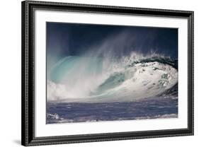 Hawaii, Oahu, Large Waves Along the Pipeline Beach-Terry Eggers-Framed Photographic Print