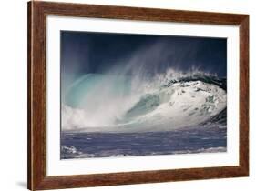 Hawaii, Oahu, Large Waves Along the Pipeline Beach-Terry Eggers-Framed Photographic Print