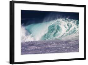 Hawaii, Oahu, Large Waves Along the Pipeline Beach-Terry Eggers-Framed Photographic Print