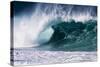 Hawaii, Oahu, Large Waves Along the Pipeline Beach-Terry Eggers-Stretched Canvas