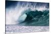 Hawaii, Oahu, Large Waves Along the Pipeline Beach-Terry Eggers-Stretched Canvas