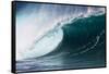 Hawaii, Oahu, Large Waves Along the Pipeline Beach-Terry Eggers-Framed Stretched Canvas